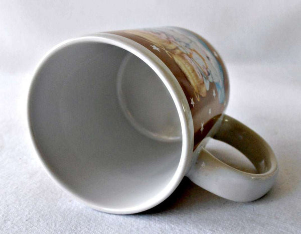 80's Hallmark Coffee Mug, Houston Harvest Musical Angel Trio on a Cloud - GSaleHunter