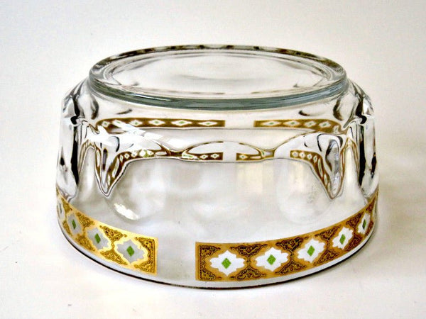 Culver Valencia 22K Gold Filigree Old Fashion Glasses & Bowl, Set of 5 - GSaleHunter