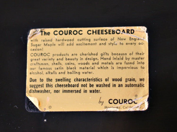 Mid Century 1960's Couroc of California Roadrunner Cheeseboard, Party Serving Tray - GSaleHunter