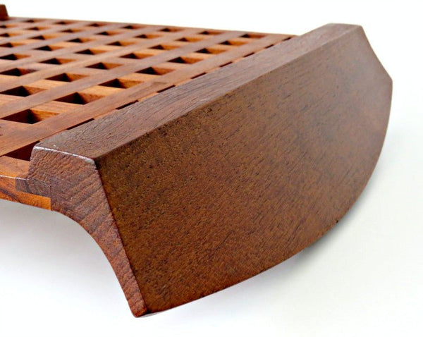 Mid Century JHQ Denmark Dansk Teak Lattice Tray by Jens Quistgaard - GSaleHunter