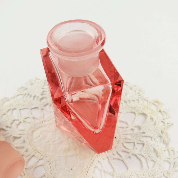 RARE Vintage Art Deco Pink Perfume Bottle by holmSpray 750 Western Germany - GSaleHunter