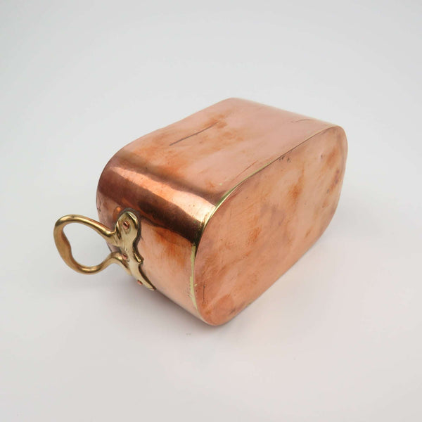 RARE Vintage Hammered Copper Pate Pan Terrine with Lid Brass Handles, Stash Box - GSaleHunter