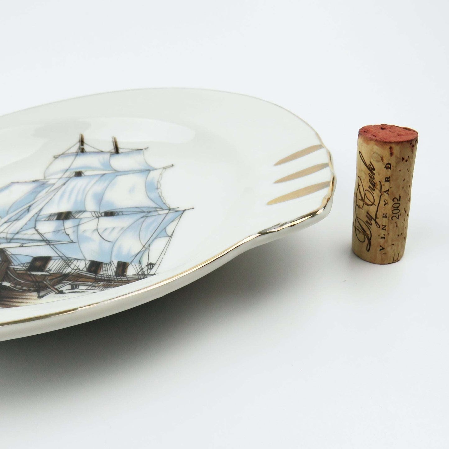 RARE Vintage Sailing Ship Cigar Ashtray by Nanco Boston Mass Souvenier Japan - GSaleHunter