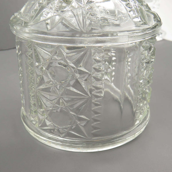 Vintage Indiana Stars And Bars Crystal Glass Candle Fairy Lamp - GSaleHunter