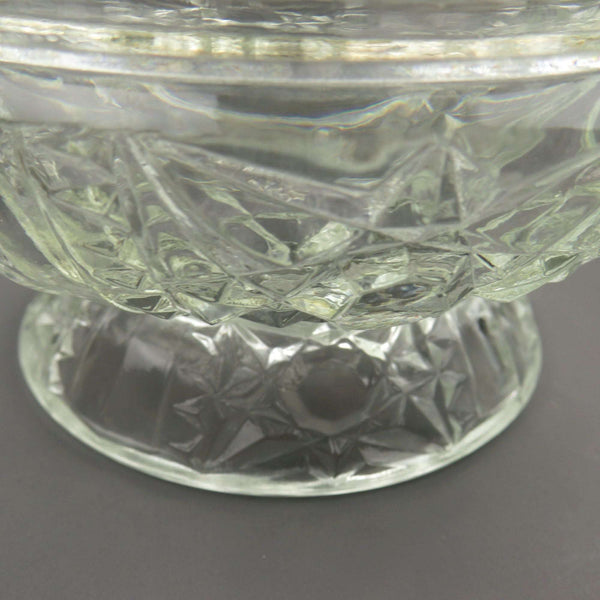 Vintage Indiana Stars And Bars Crystal Glass Candle Fairy Lamp - GSaleHunter