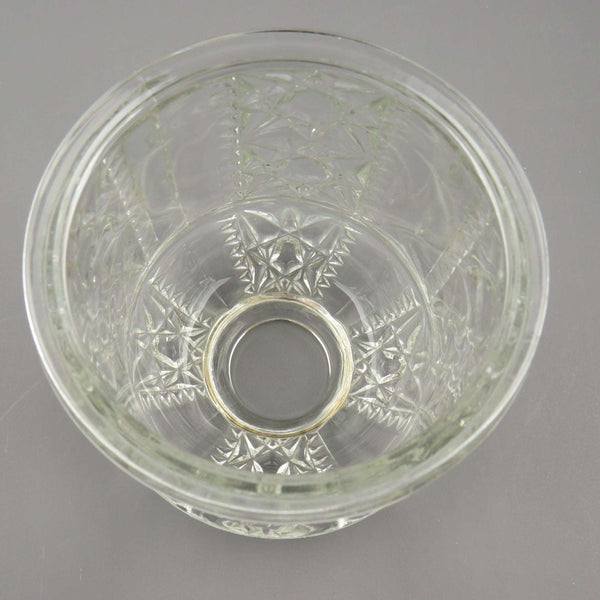 Vintage Indiana Stars And Bars Crystal Glass Candle Fairy Lamp - GSaleHunter