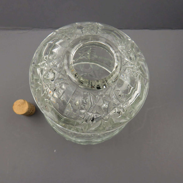 Vintage Indiana Stars And Bars Crystal Glass Candle Fairy Lamp - GSaleHunter