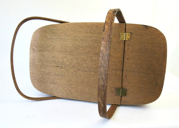Vintage Putney Basketville Picnic Basket Set, Woven Split Oak Wood - GSaleHunter