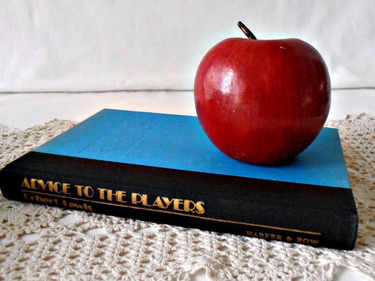 "Advice to the Players" by Robert Lewis First Edition, 1980 Harper & Row - GSaleHunter