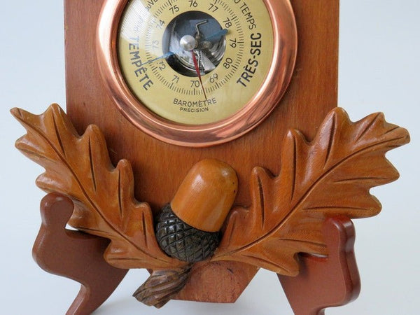 Black Forest Barometer Weather Station, Carved Boar Head - France - GSaleHunter