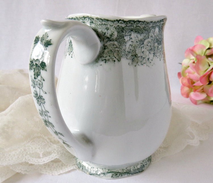 Finland Arabia Teapot, Porcelain Green Landscape Pattern 30 - GSaleHunter