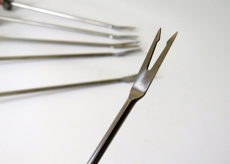 Fondue Forks Black Walnut Wood Handle Stainless Steel Set of 6, Japan - GSaleHunter