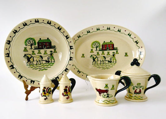 Homestead Provincial by Metlox Poppytrail California 6 Pc Serving Set - GSaleHunter