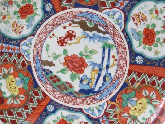 Mid Century Imari Japanese Porcelain Plate Collection, 5 PC Set - GSaleHunter