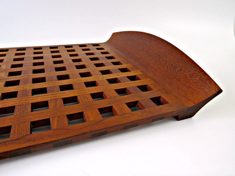 Mid Century JHQ Denmark Dansk Teak Lattice Tray by Jens Quistgaard - GSaleHunter