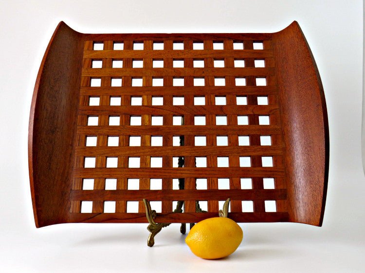 Mid Century JHQ Denmark Dansk Teak Lattice Tray by Jens Quistgaard - GSaleHunter