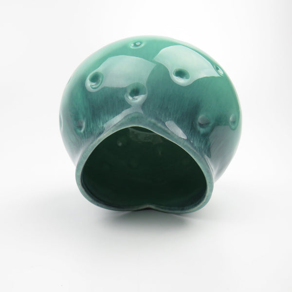 Mid Century Modern 1960's Pottery Small Royal Haeger Drip Glaze Dimple Fish Mouth Succulent Pot R1575S - GSaleHunter