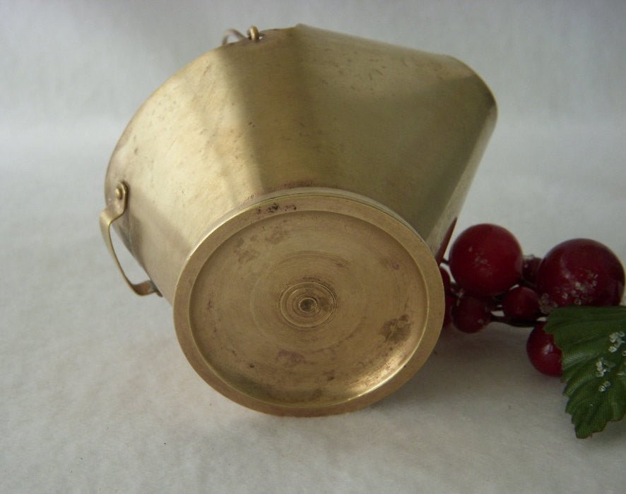 Miniature Brass Coal Scuttle Bucket Ashtray, Portable Ashtray for One - GSaleHunter