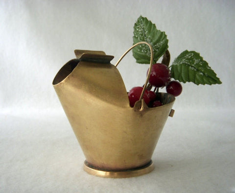 Miniature Brass Coal Scuttle Bucket Ashtray, Portable Ashtray for One - GSaleHunter