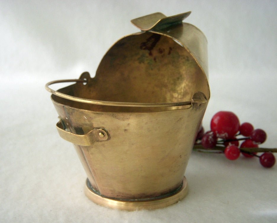Miniature Brass Coal Scuttle Bucket Ashtray, Portable Ashtray for One - GSaleHunter