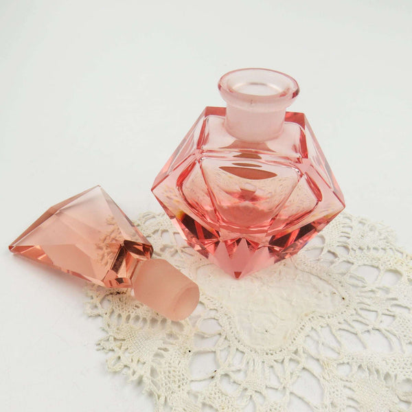 RARE Vintage Art Deco Pink Perfume Bottle by holmSpray 750 Western Germany - GSaleHunter