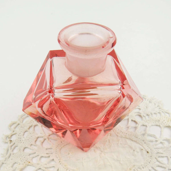 RARE Vintage Art Deco Pink Perfume Bottle by holmSpray 750 Western Germany - GSaleHunter