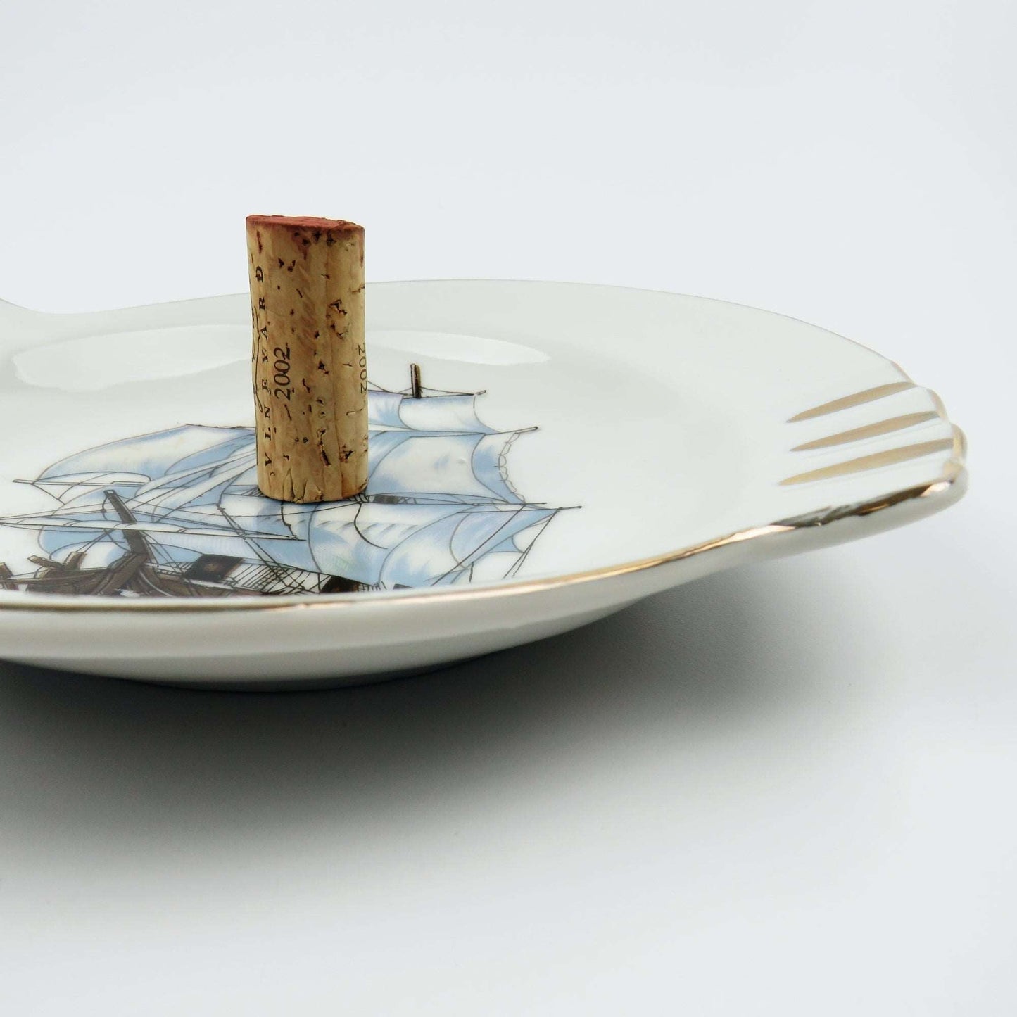 RARE Vintage Sailing Ship Cigar Ashtray by Nanco Boston Mass Souvenier Japan - GSaleHunter