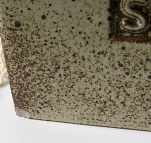 Rustic French Farmhouse Salt Box, Wood Lid and Pottery Incised SEL - GSaleHunter