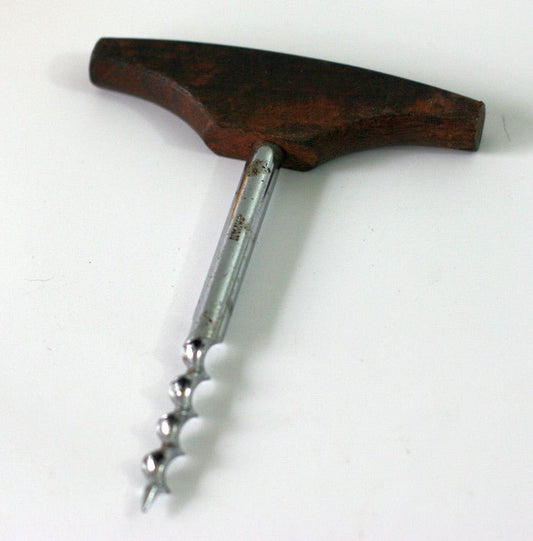 Teak Handled Corkscrew - Tiki Bar Decor - GSaleHunter