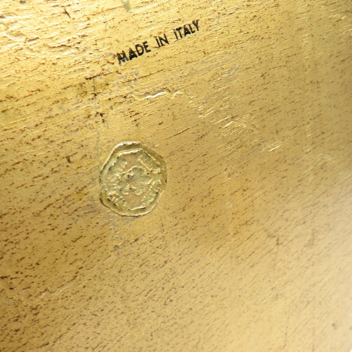 Vintage Italy Florentine Hand Painted Wood Tray White Gold Gild with Handles - GSaleHunter