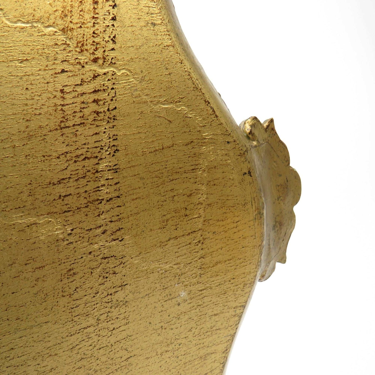 Vintage Italy Florentine Hand Painted Wood Tray White Gold Gild with Handles - GSaleHunter