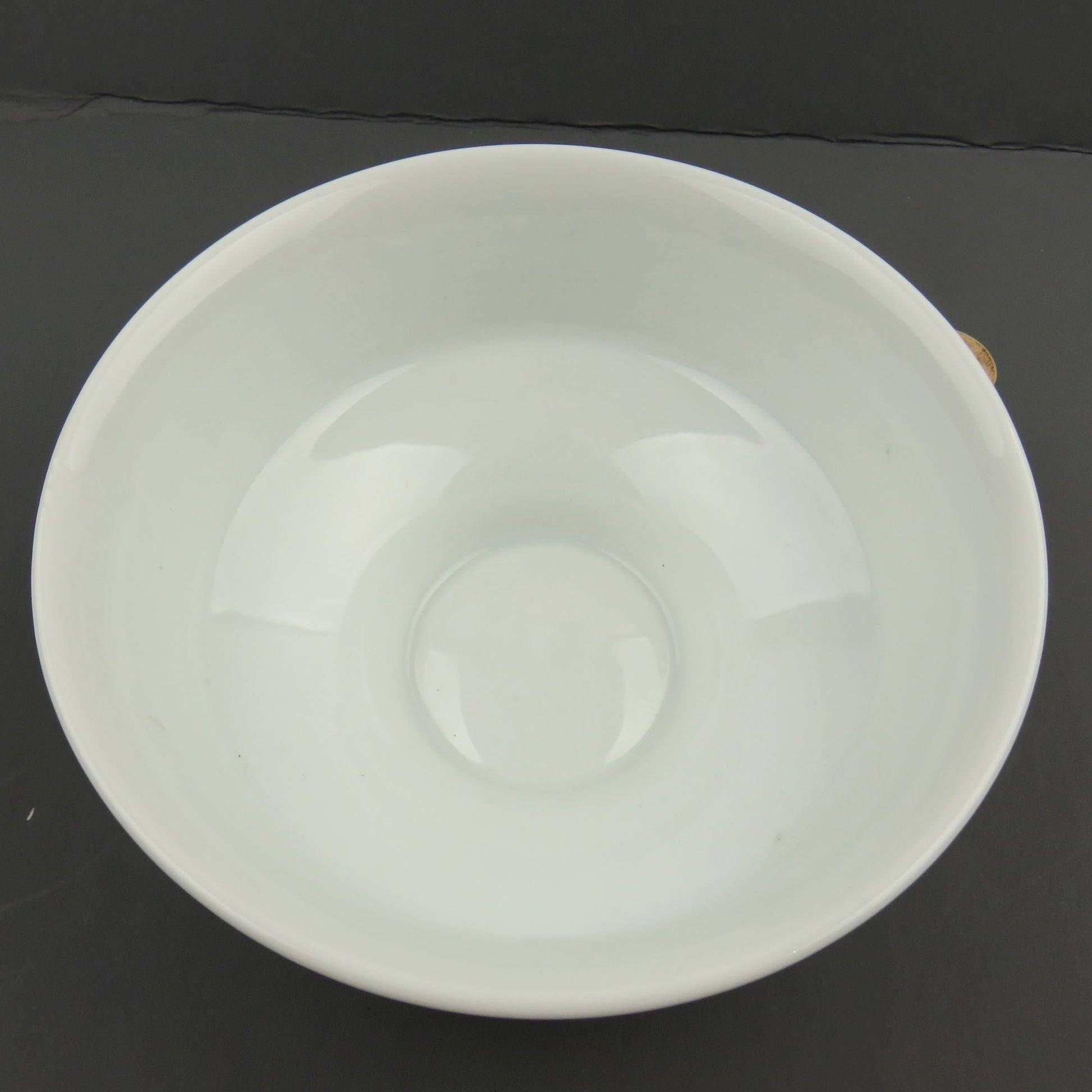 Vintage Kaiser West Germany MCM White Bisque Porcelain Footed Bowl, Emperor Pattern Floral Optic Medallions Toscana - GSaleHunter