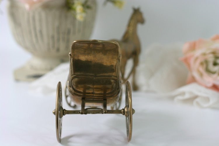 Vintage Large Brass Horse and Carriage, Made in Italy by Artmark - GSaleHunter