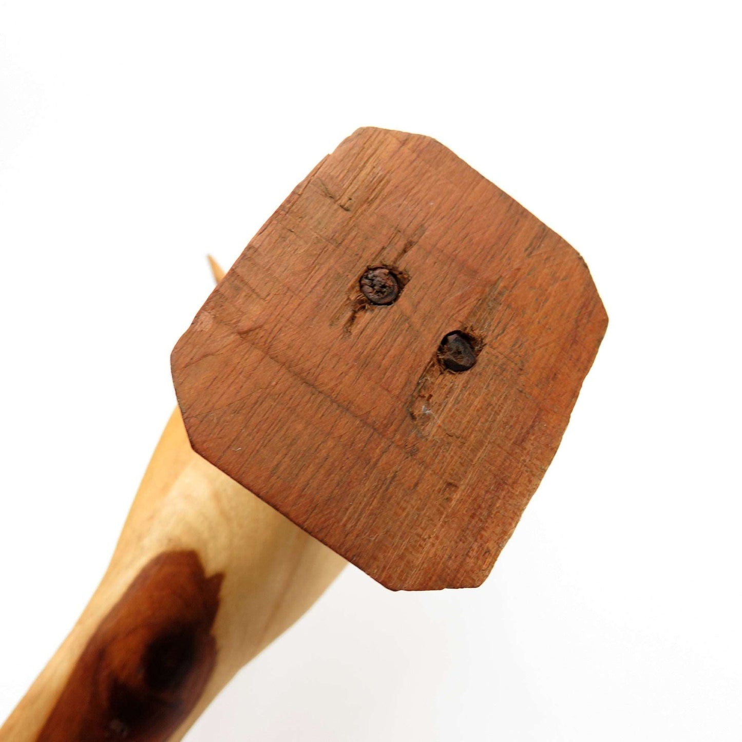 Vintage Mid Century Hand Carved Desert Ironwood Goose/Crane Wood Carving w Glass Eyes - GSaleHunter