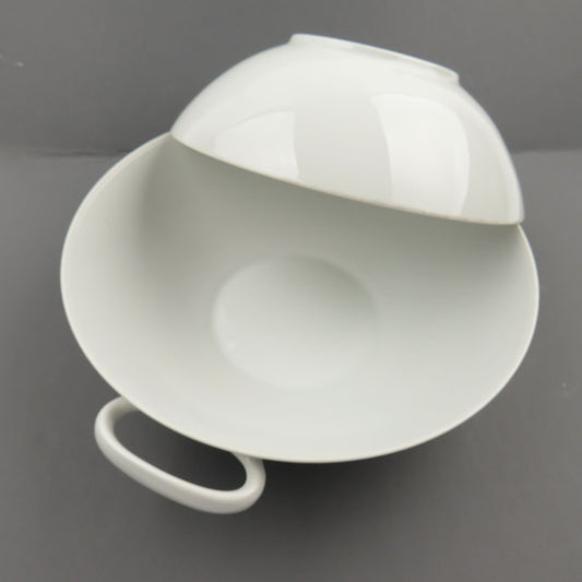 Vintage Thomas Germany 9" Large Footed White Bowls - GSaleHunter